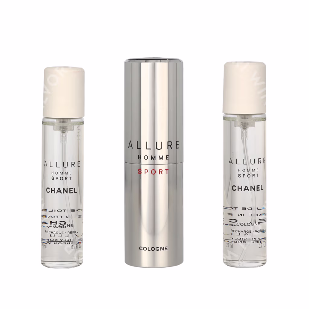 Chanel Chanel Allure Homme Sport Giftset — Edt Twist and Spray 3 x 20ml, Cologne Travel Spray and 2x Refills